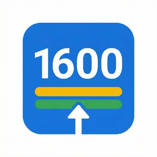 Digital SAT Superscore Calculator icon showing 1600 score with Reading and Math section progress bars in blue and gold.